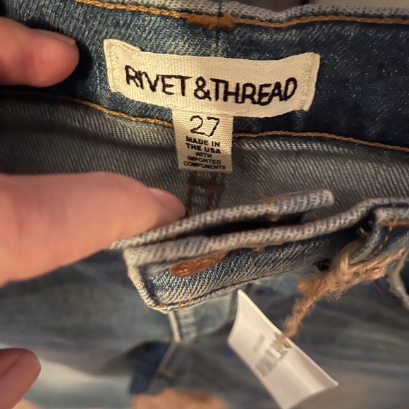 Madewell thread kick out crop - Picture 3 of 6